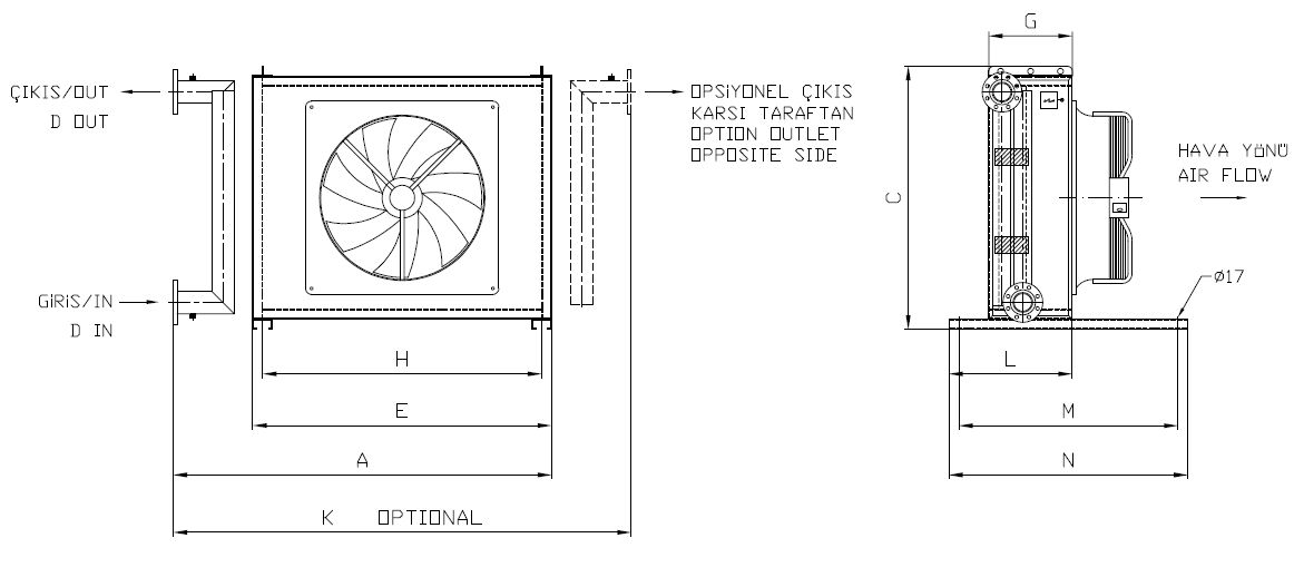 BC/BD-150BC1-B03 dimension drawing