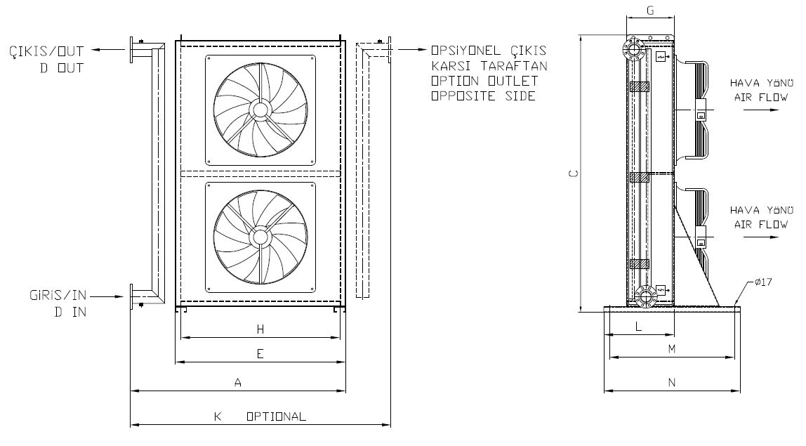 BC/BD-2X150BB5-B03 dimension drawing