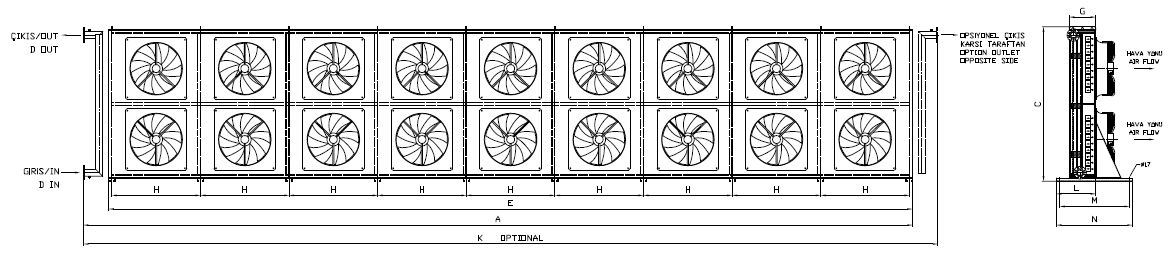 BC/BD-2X980AC5-B01 dimension drawing