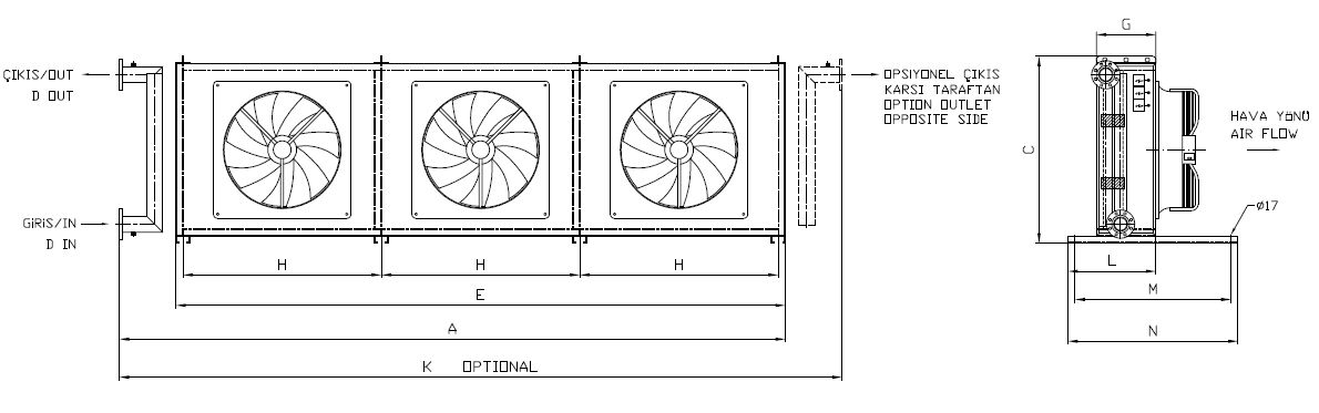 BC/BD-350CD5-B03 dimension drawing