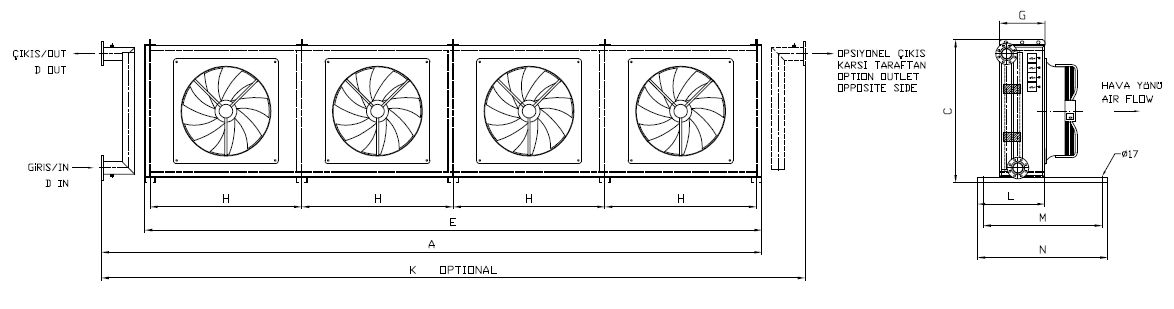 BC/BD-450BB1-B03 dimension drawing