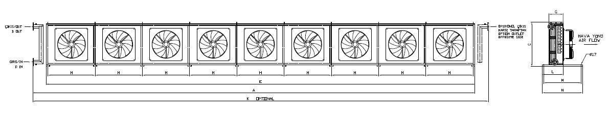 BC/BD-980AB5-B01 dimension drawing