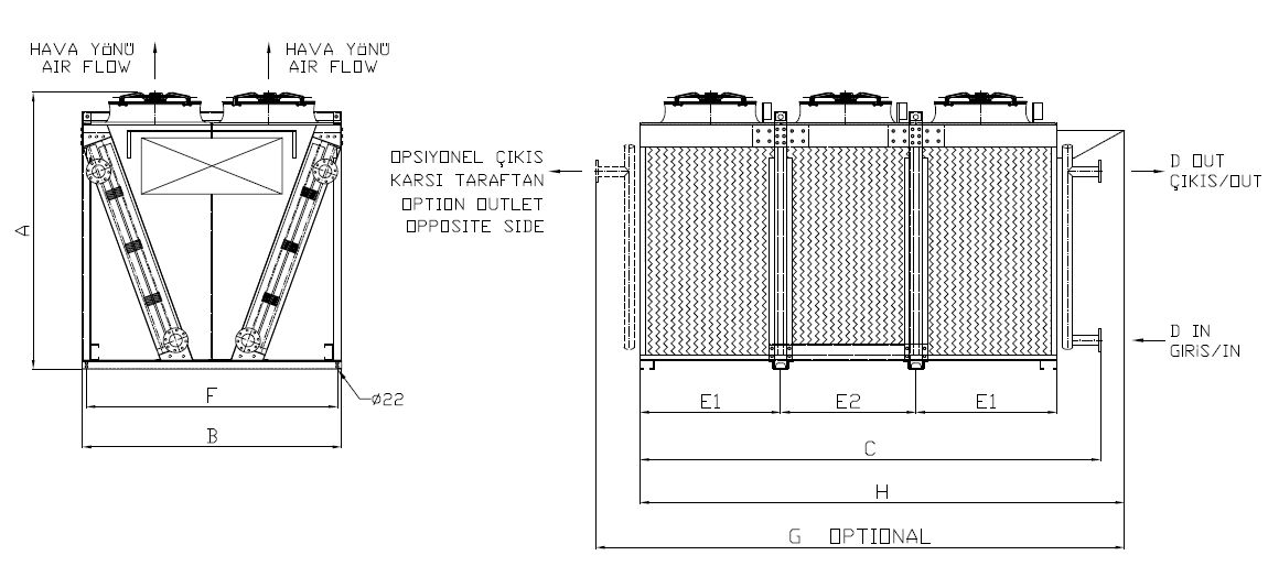 BE-2X380AC1-B01C dimension drawing