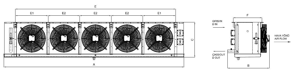 EA-530AC8-C01 dimension drawing