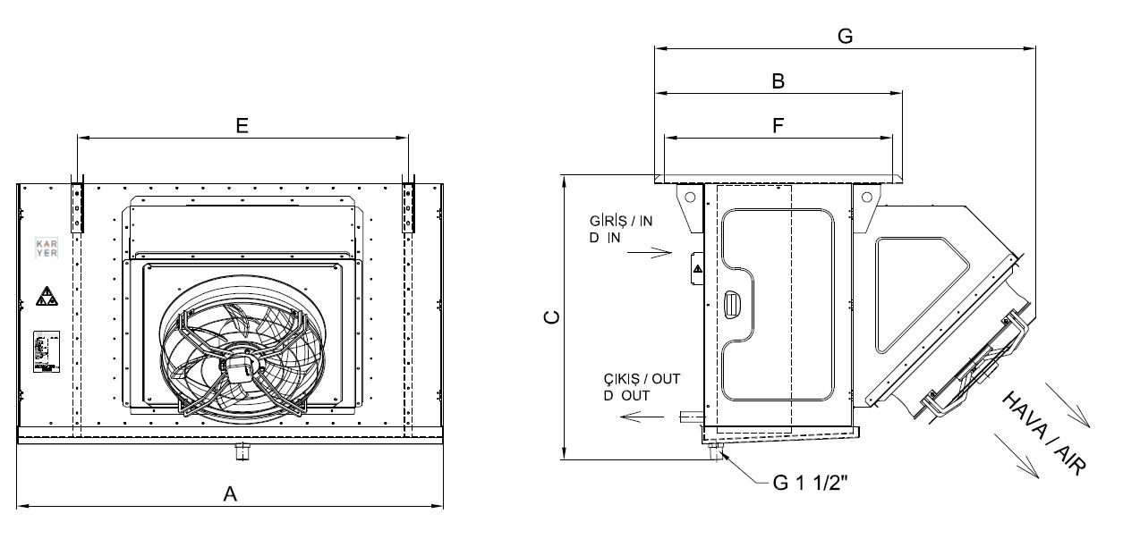 EA-DI-163GE10-A08 dimension drawing