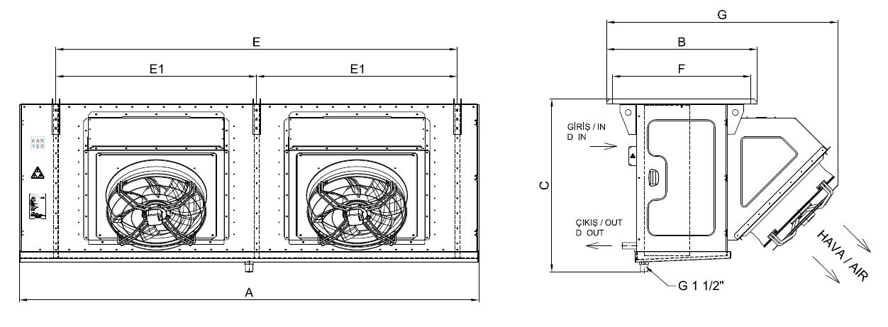 EA-DI-263GI4-A13 dimension drawing