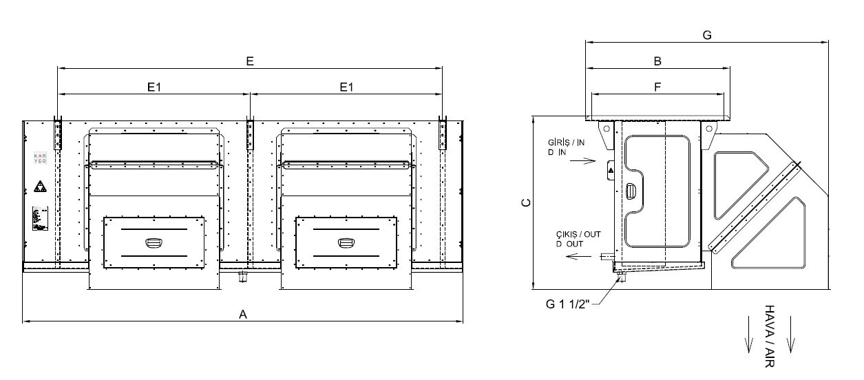 EA-DV-263GE4-A13 dimension drawing