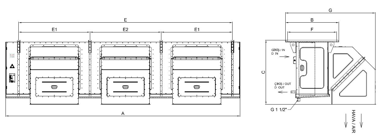 EA-DV-363GG10-A13 dimension drawing