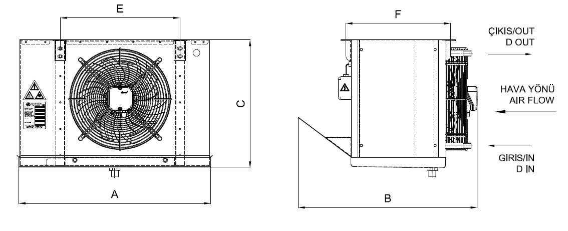 EA-GA-150AE7-A22 dimension drawing