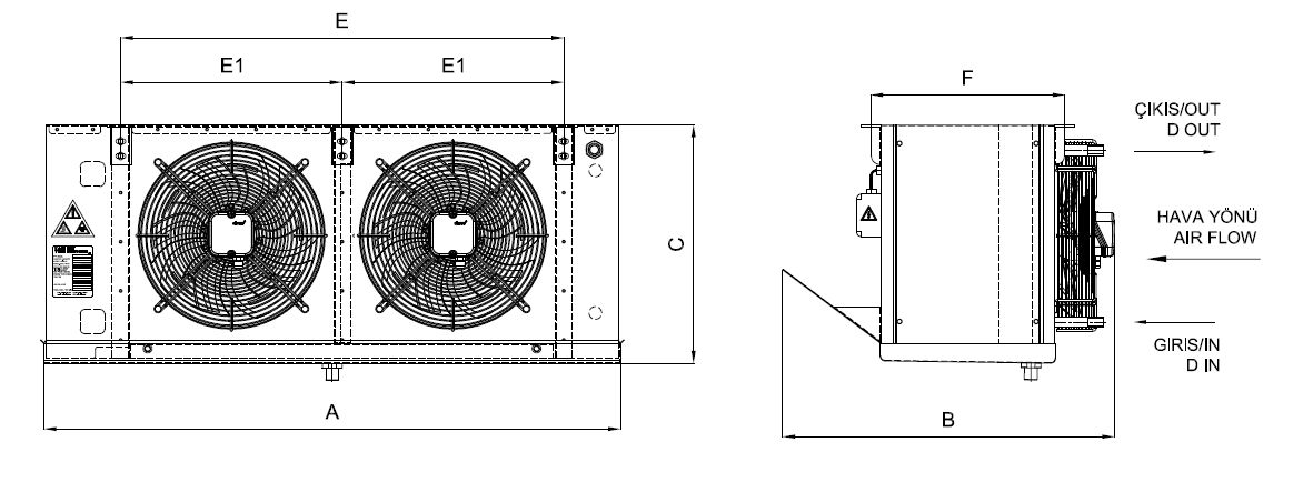 EA-GA-245AE7-A23 dimension drawing