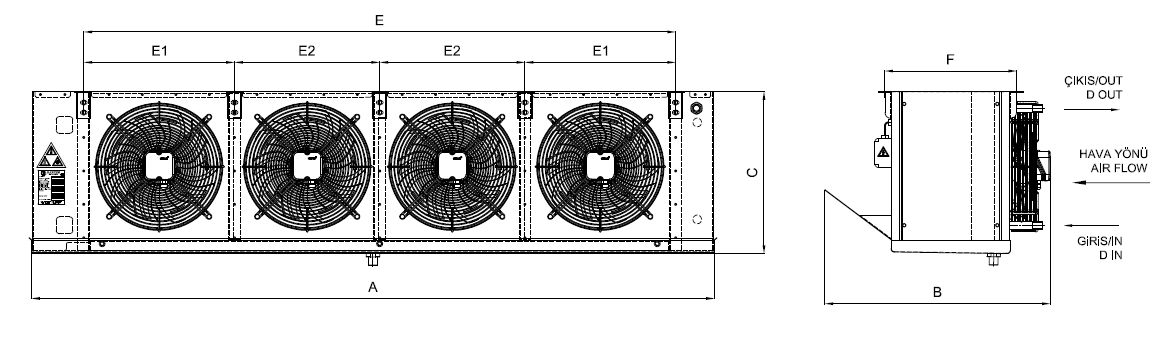 EA-GA-445AE7-A23 dimension drawing