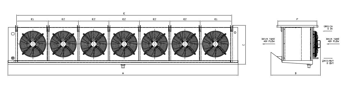 EA-GA-735BE7-A21 dimension drawing