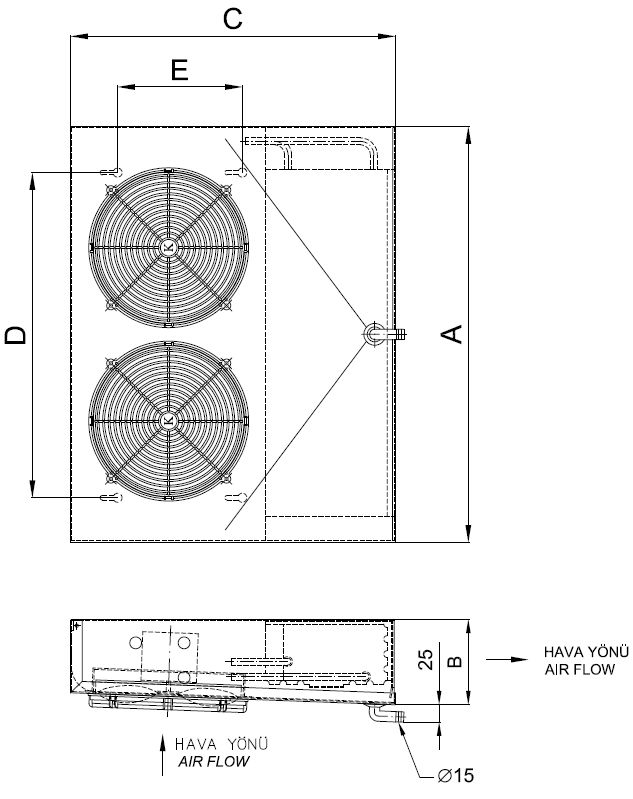 EC-A-220KE4-C25 dimension drawing