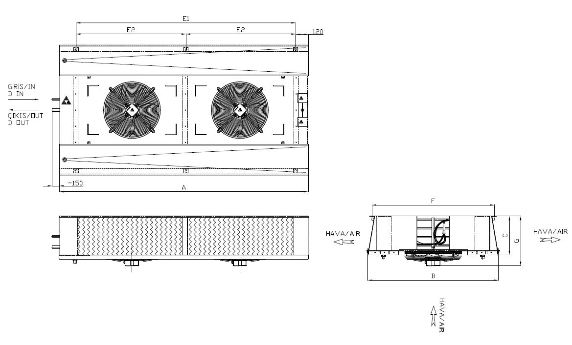ED-250AG4-C21 dimension drawing