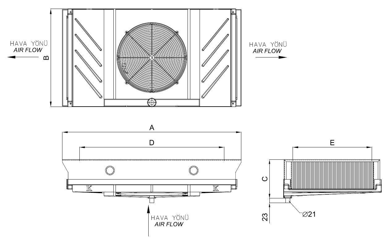 ED-P-B-125AD4-C24 dimension drawing
