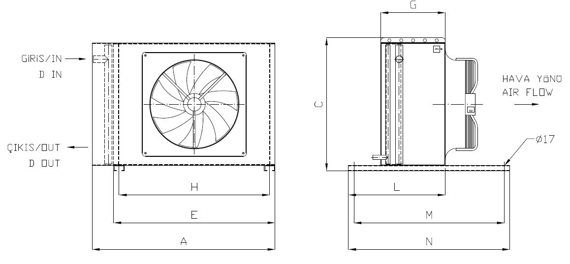 KA/KB-150BB1-B02 dimension drawing
