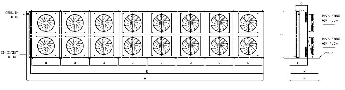 KA/KB-2x880AB1-B07 dimension drawing