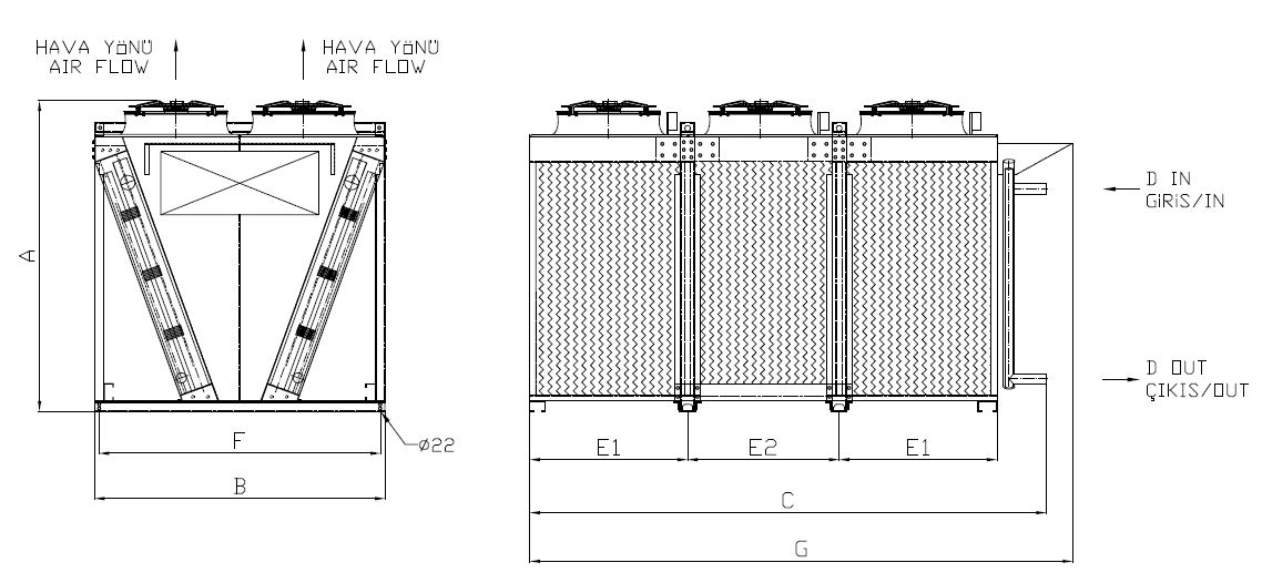 KC-2x380AB5-B01C dimension drawing