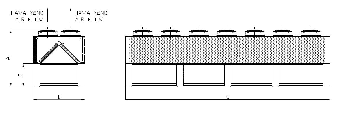 KC-WF-2x791AB5-C06C dimension drawing