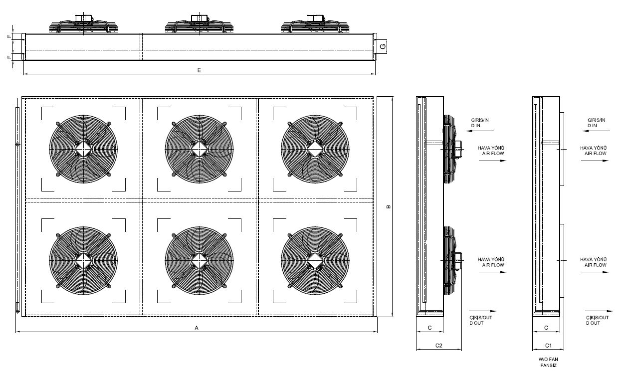 KT-2x335CB2-B02 dimension drawing