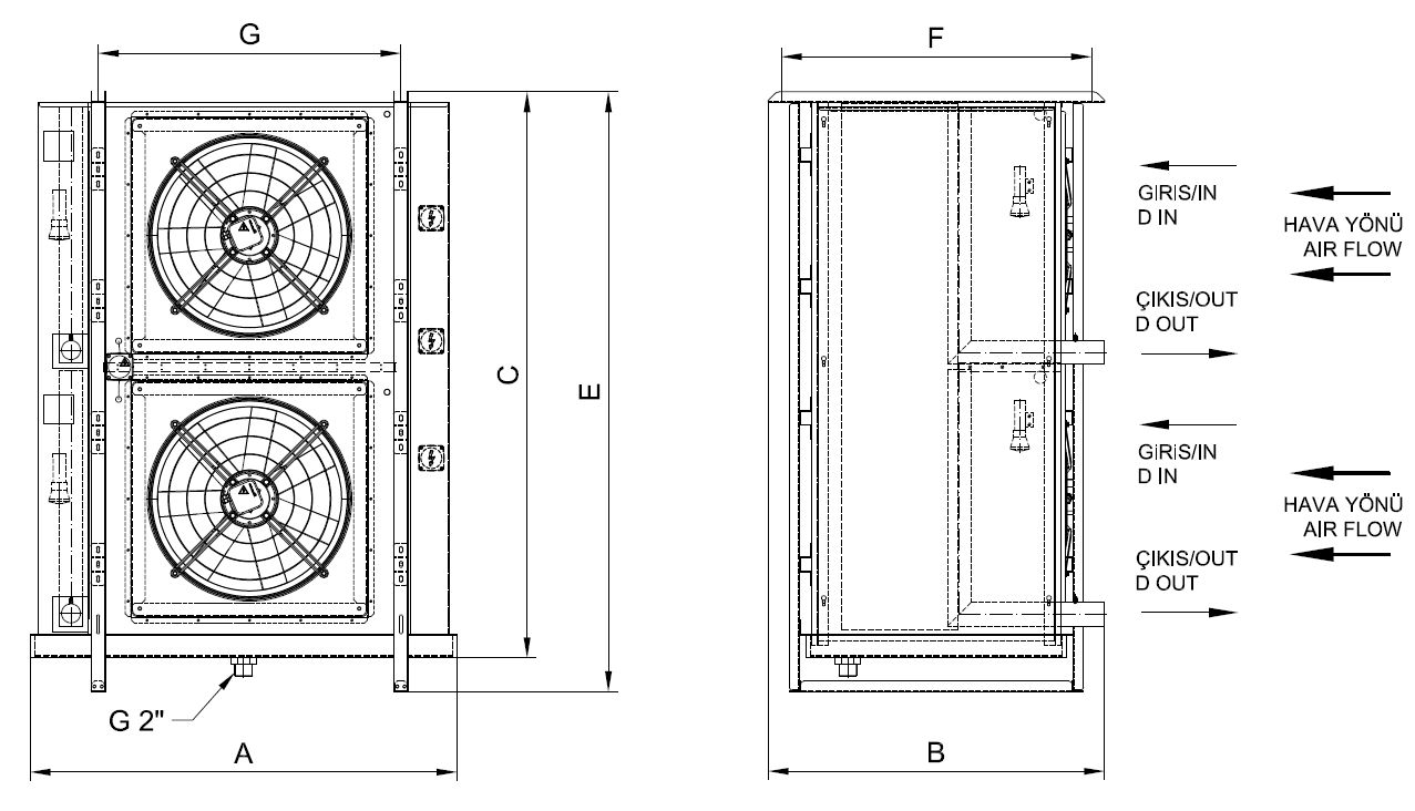 رسم الأبعاد للطراز EK-K-b-263BE10-B29 C