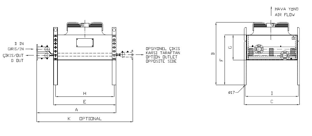رسم الأبعاد للطراز BC/BD-191EB5-B04 C