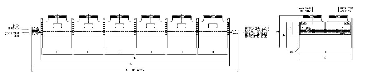 رسم الأبعاد للطراز BC/BD-2X680EC5-B01 C