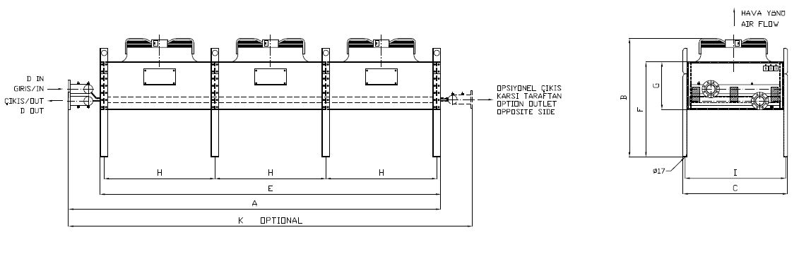 رسم الأبعاد للطراز BC/BD-391GD1-B04 C