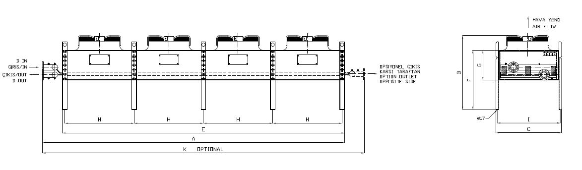 رسم الأبعاد للطراز BC/BD-491DB1-B04 C