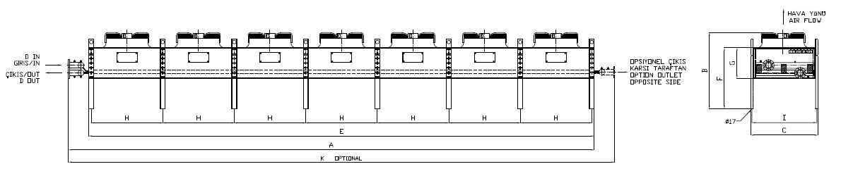 رسم الأبعاد للطراز BC/BD-780EB5-B01 C