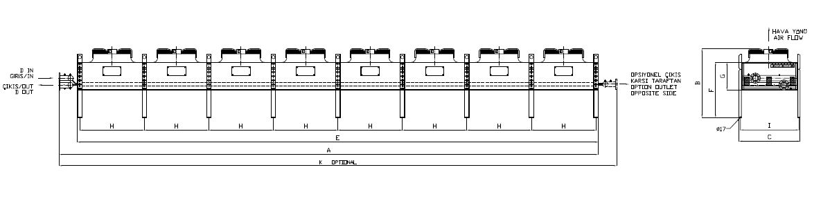 رسم الأبعاد للطراز BC/BD-880EB5-B01 C