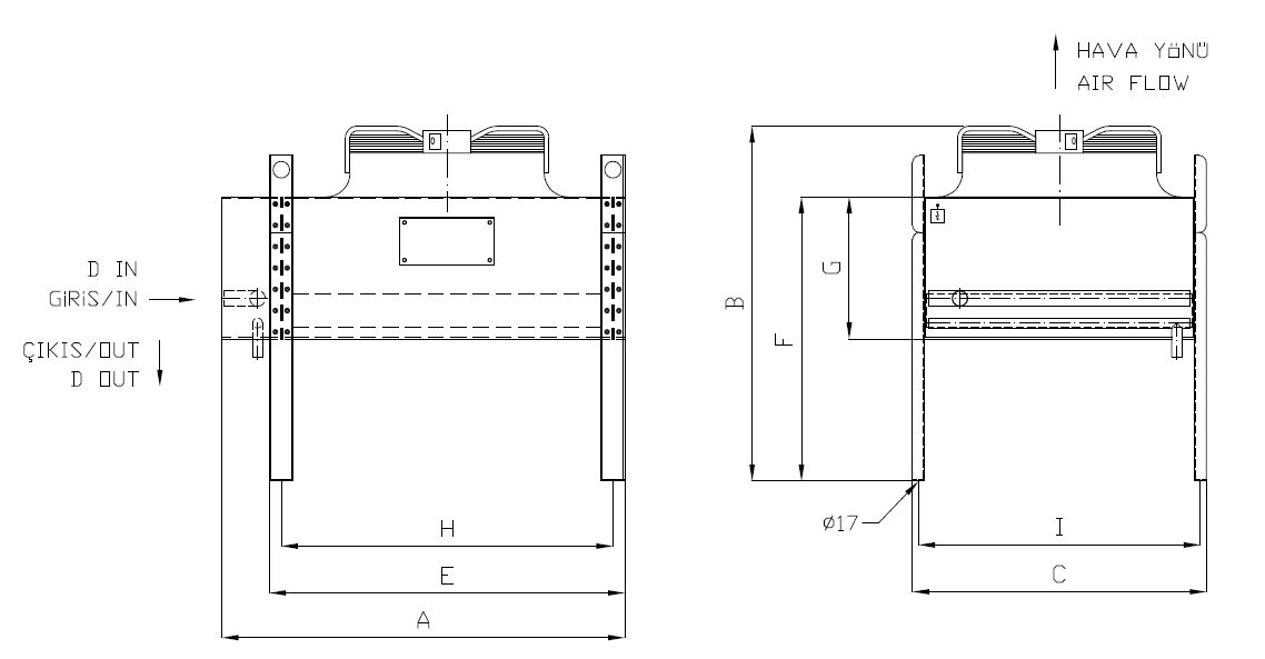 رسم الأبعاد للطراز KA/KB-180FD5-B01 C