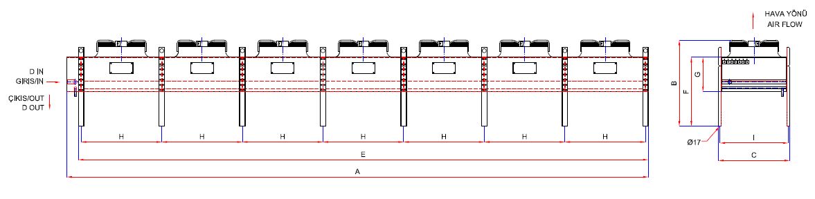 رسم الأبعاد للطراز KA/KB-780AB1-B03 C