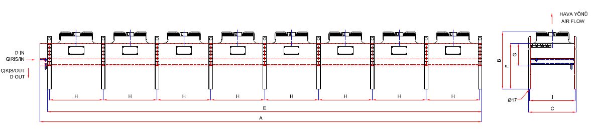 رسم الأبعاد للطراز KA/KB-880AB1-B03 C