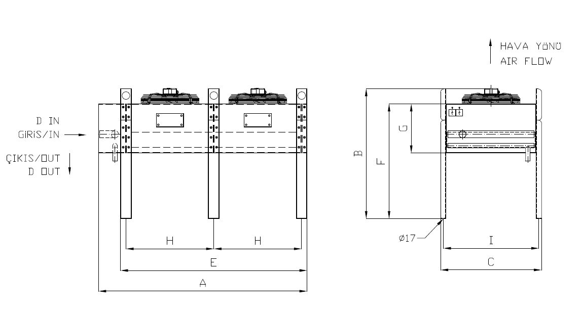 رسم الأبعاد للطراز KA/KB-263GC5-B01 C