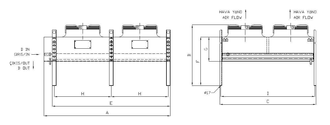رسم الأبعاد للطراز KA/KB-2x263GD5-B08 C