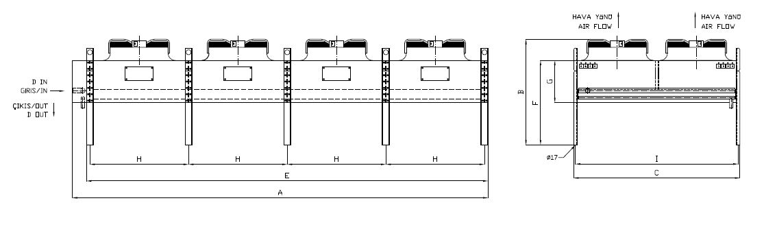 رسم الأبعاد للطراز KA/KB-t-2x463EA5-B08 C