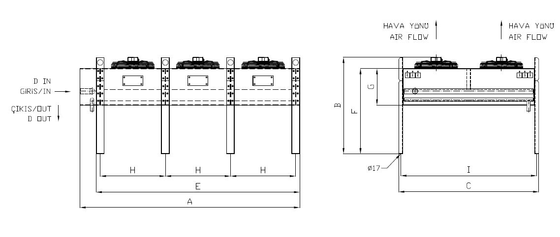 رسم الأبعاد للطراز KA/KB-2x350CD5-B09 C