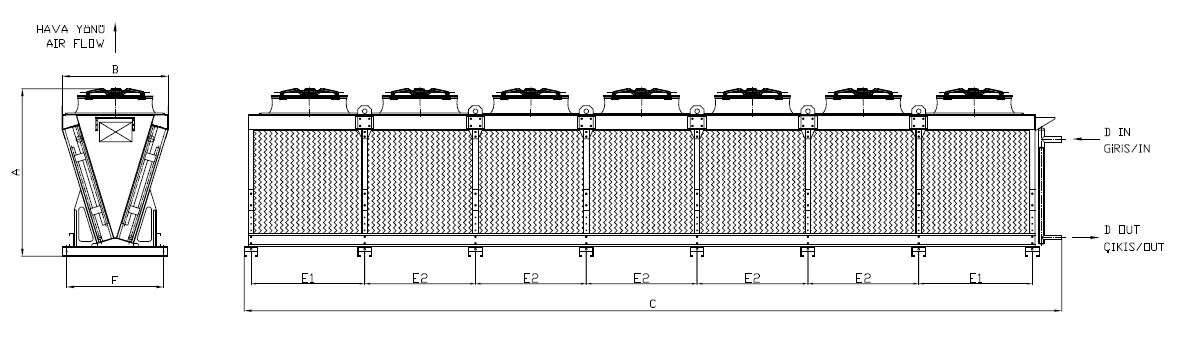 رسم الأبعاد للطراز KC-791CB5-B04 C