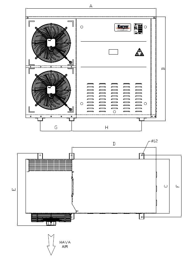 Dimension drawing of KARBOX 9 CSH-245-C01 C