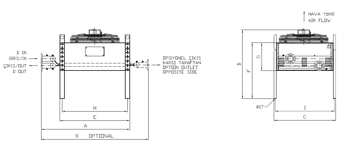 رسم الأبعاد للطراز BC/BD-150CD5-B09 C