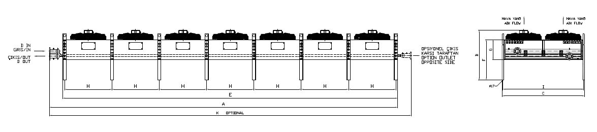 رسم الأبعاد للطراز BC/BD-2X750BA1-B09 C