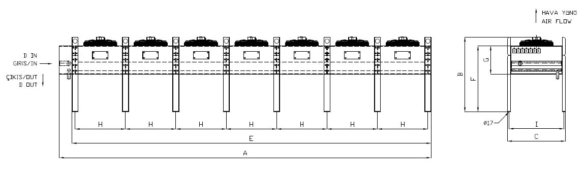 رسم الأبعاد للطراز KA/KB-t-750EB5-B09 C
