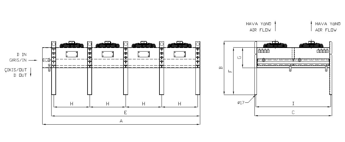 رسم الأبعاد للطراز KA/KB-2x463AC5-B01 C