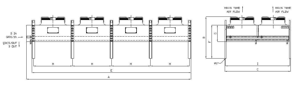 رسم الأبعاد للطراز KA/KB-2x480AC5-B01 C