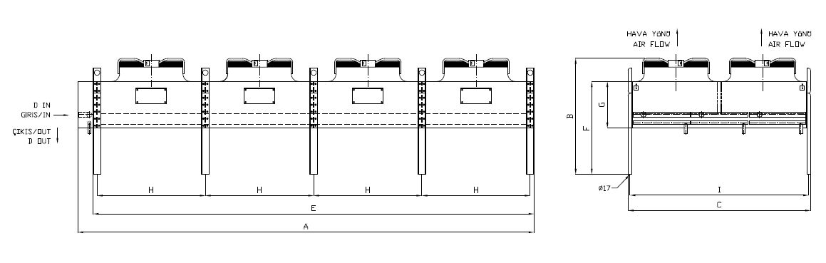 رسم الأبعاد للطراز KA/KB-2x480JC5-B01 C