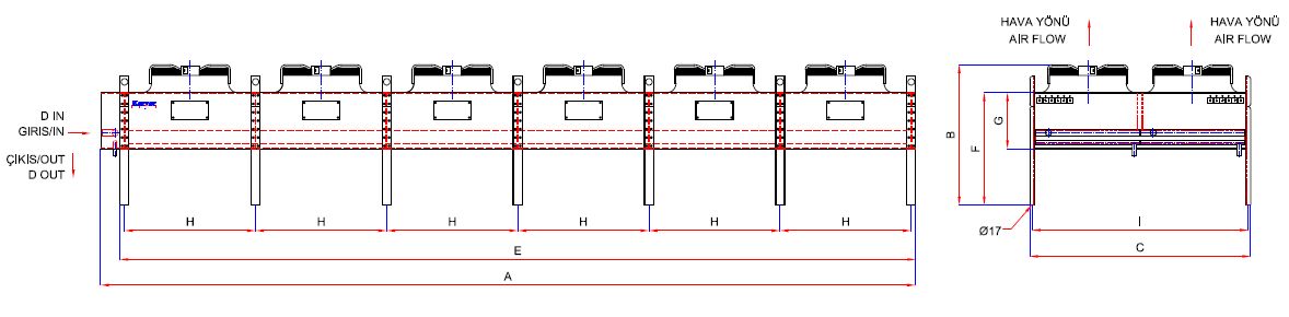 رسم الأبعاد للطراز KA/KB-2x680CC5-B01 C