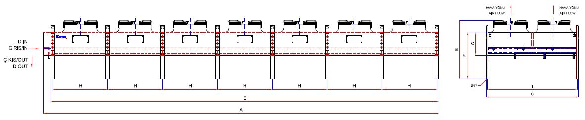 رسم الأبعاد للطراز KA/KB-2x780AC5-B01 C