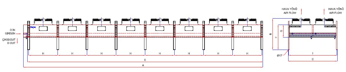 رسم الأبعاد للطراز KA/KB-2x880AB5-B01 C
