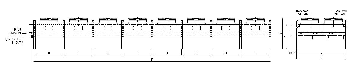 رسم الأبعاد للطراز KA/KB-2x880AC1-B01 C